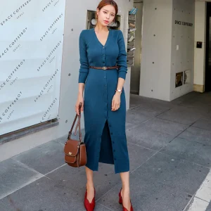 Laure | Robe d'été classique et élégante pour femme avec boutons