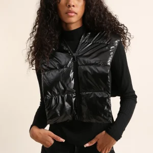 Attrait Paris – Capuche doudoune réversible – Noire