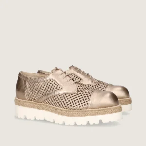 Zapatos Acordonados Terry Dorados Pieles Metalizadas