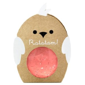 Ratatam – Balle rebondissante facette oiseau – Rose
