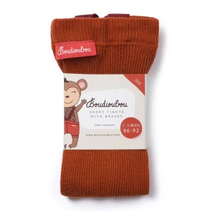 Boudioubou – Collants courts à bretelles pour enfants – CINNAMON