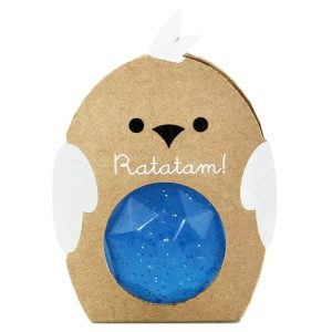 Ratatam – Balle rebondissante facette oiseau – Bleu