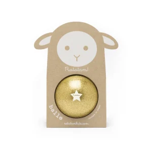Ratatam – Ballon mouton 10 cm – Doré pailleté