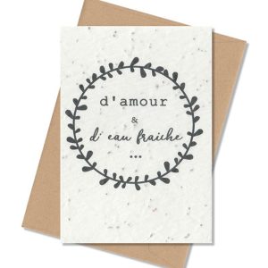 Carte à planter « D’amour et d’eau fraiche » – Cité Candide
