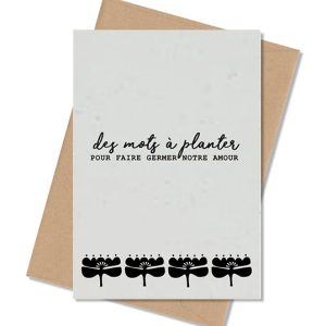Carte à planter « des mots à planter » – Cité Candide