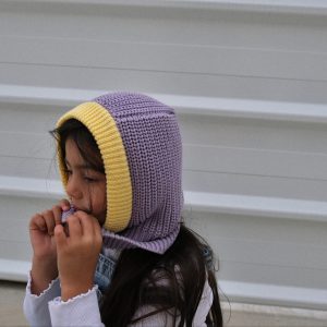 Poule Party – Cagoule Enfant Lila et Jaune