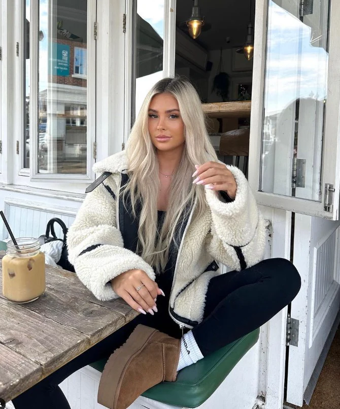 Emmanuelle | Veste en tissu Teddy – Image 3