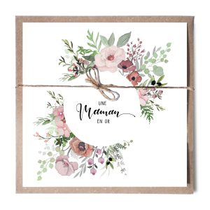 EM créations – Carte de voeux, Maman en or – Gloria