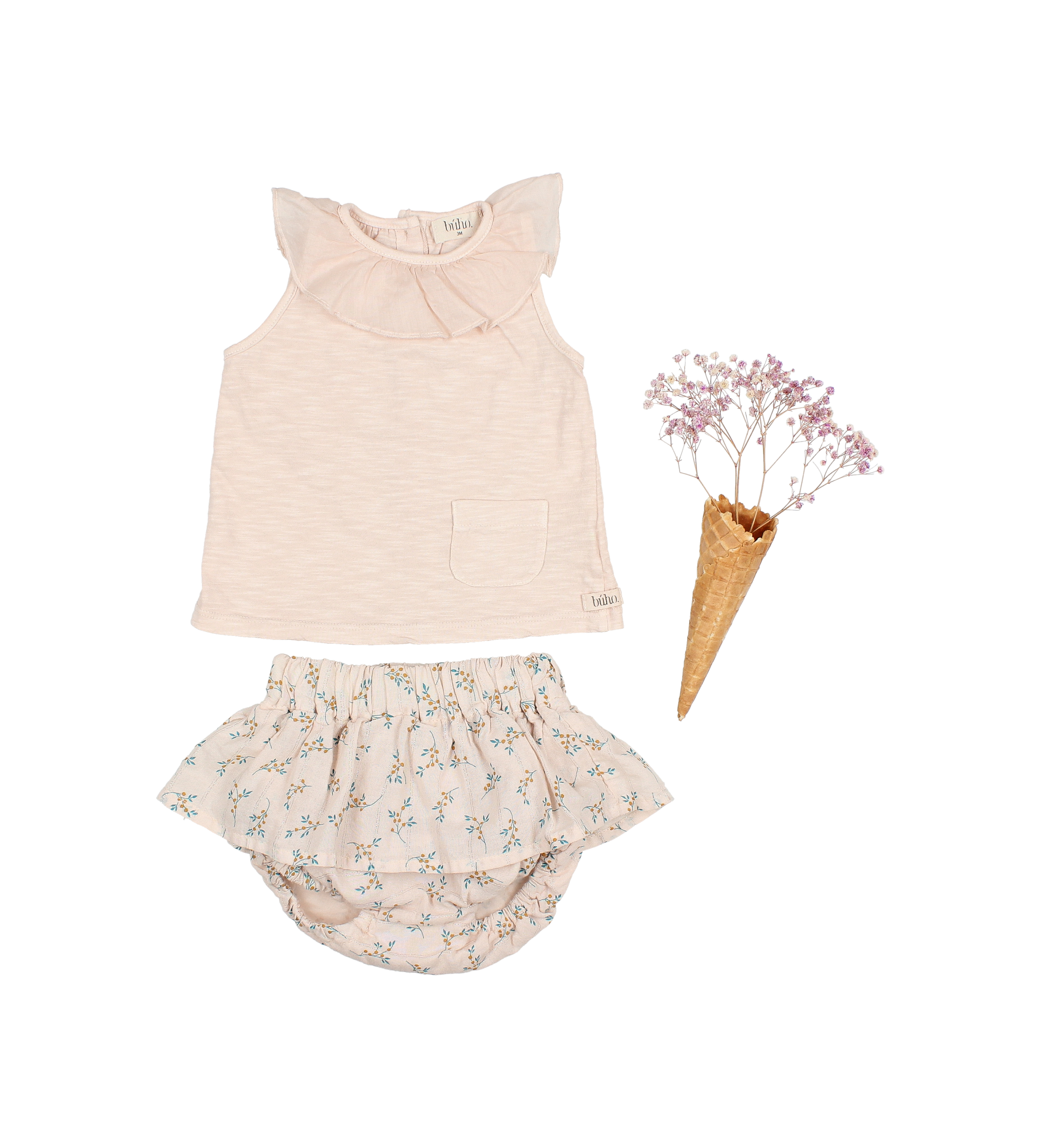 Tee-shirt Frill Collar rose – Buho – Image 2