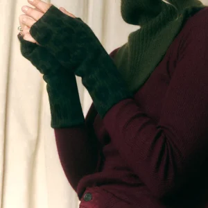 MITAINE KOON CACHEMIRE LEOPARD KAKI