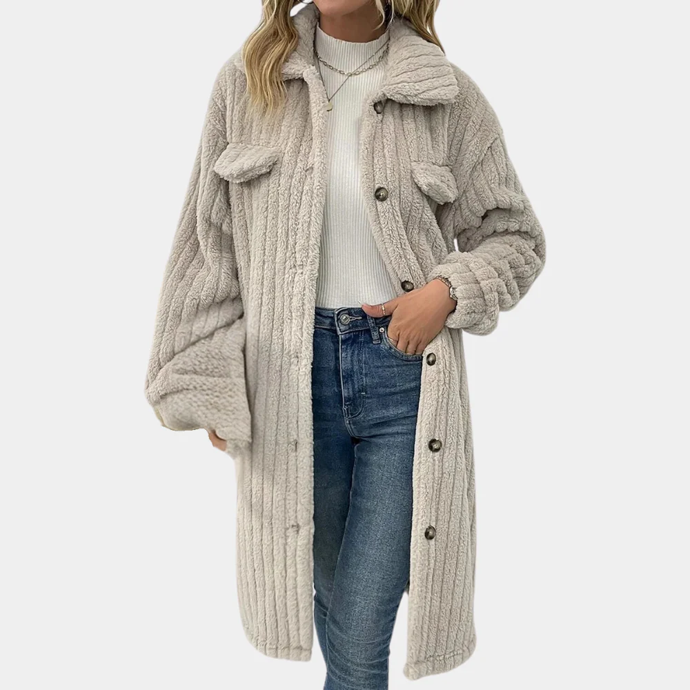 Marie | Manteau veste Avec motif à rayures pour femmes – Image 2