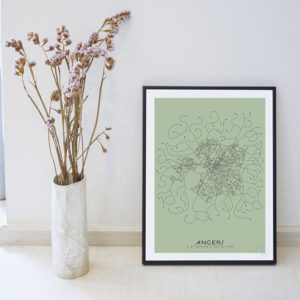 Affiche plan de Angers – Prao Studio
