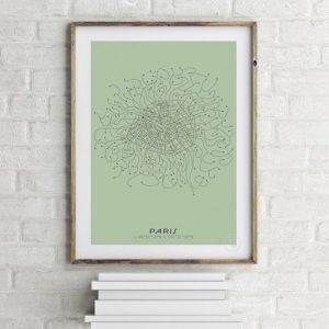 Affiche plan de Paris – Prao Studio