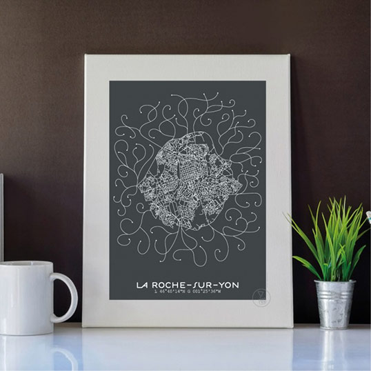 Affiche plan de La Roche sur Yon – Prao Studio – Image 4