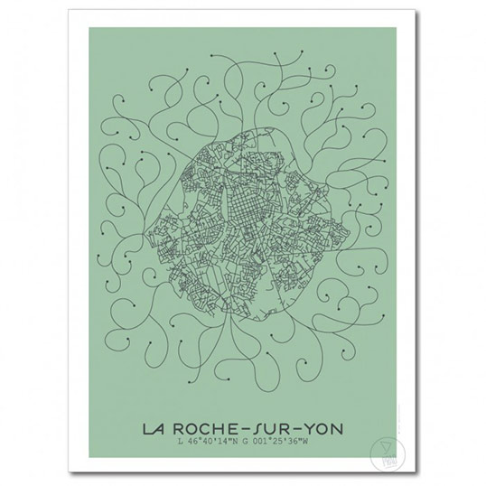 Affiche plan de La Roche sur Yon – Prao Studio – Image 5