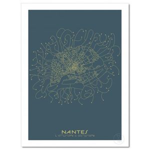 Affiche plan de Nantes – Prao Studio