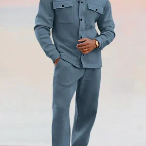 Maratoni | Ensemble 2 pièces à manches longues et fermeture à boutons pour hommes