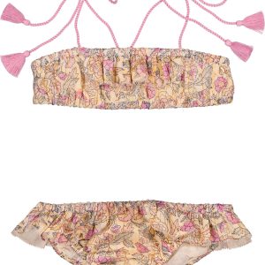 Bikini vague stripe lurex vintage flower – Louis Louise