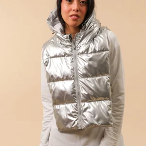 Attrait Paris – Capuche doudoune réversible – Argentée