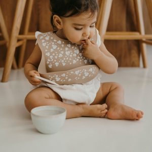 Zakuw – Bavoir en silicone – Pois de senteur