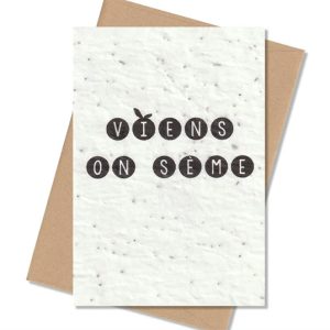 Carte à planter « Viens on sème » – Cité Candide