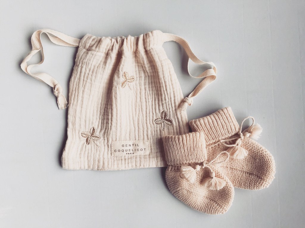 Chaussons en tricot beige – Gentil coquelicot – Image 3