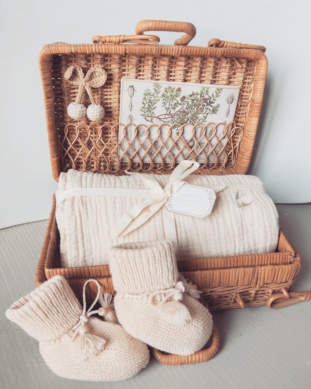 Chaussons en tricot beige – Gentil coquelicot – Image 4
