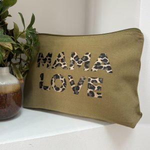 Marcel et Lily – Grande pochette kaki – Mama love