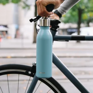 Qwetch – Bouteille isotherme 600 ml – Bleu acier matt