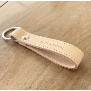 Marcel et Lily – Porte Clefs en cuir « Papy chéri »