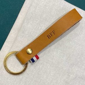 Porte-clés cuir marron – Leonny Cha