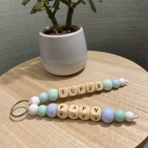 Porte-clés – Personnalisable – 2 lignes silicone